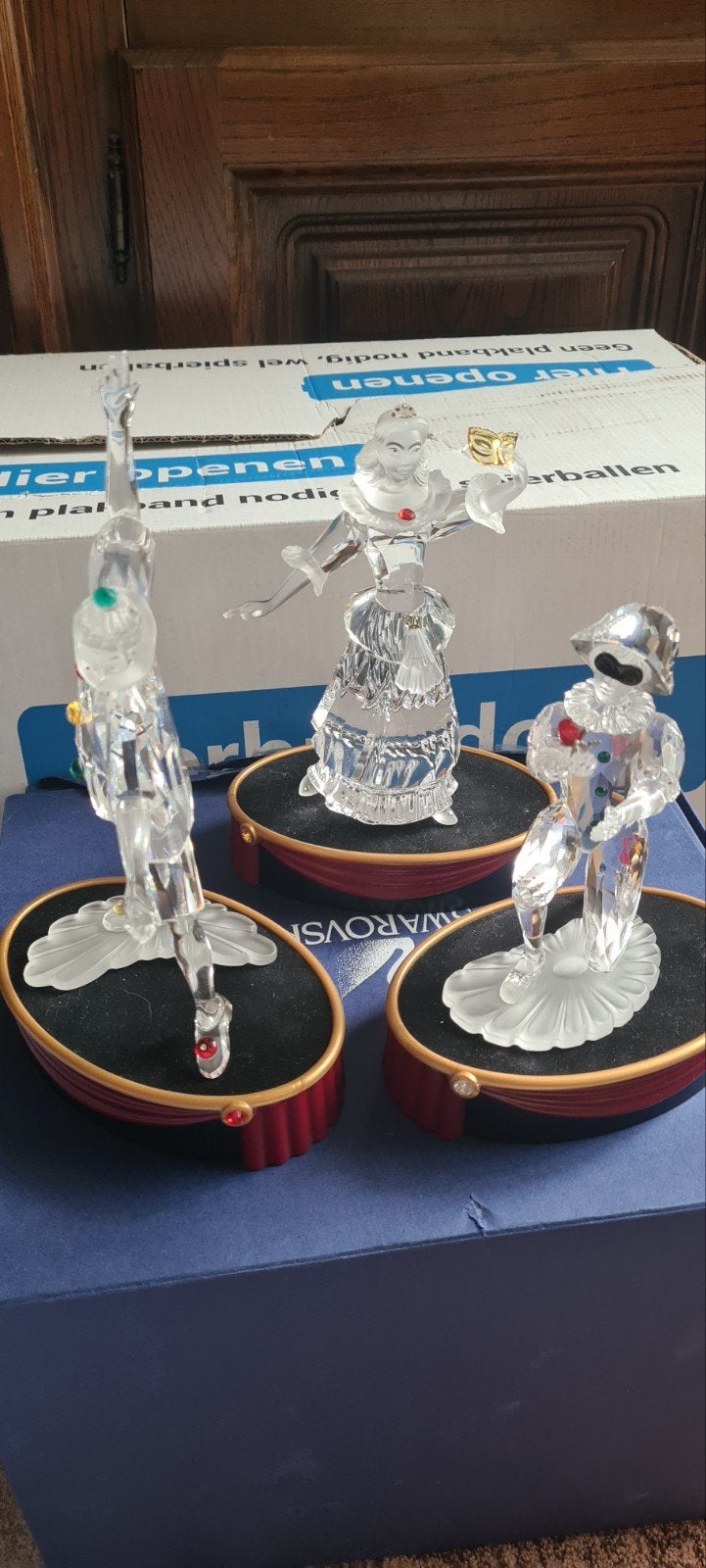 Swarovski Maskerade Jaarstukken: Poirrot,Colombine,Harlekij, Verzamelen, Ophalen of Verzenden, Zo goed als nieuw, Figuurtje