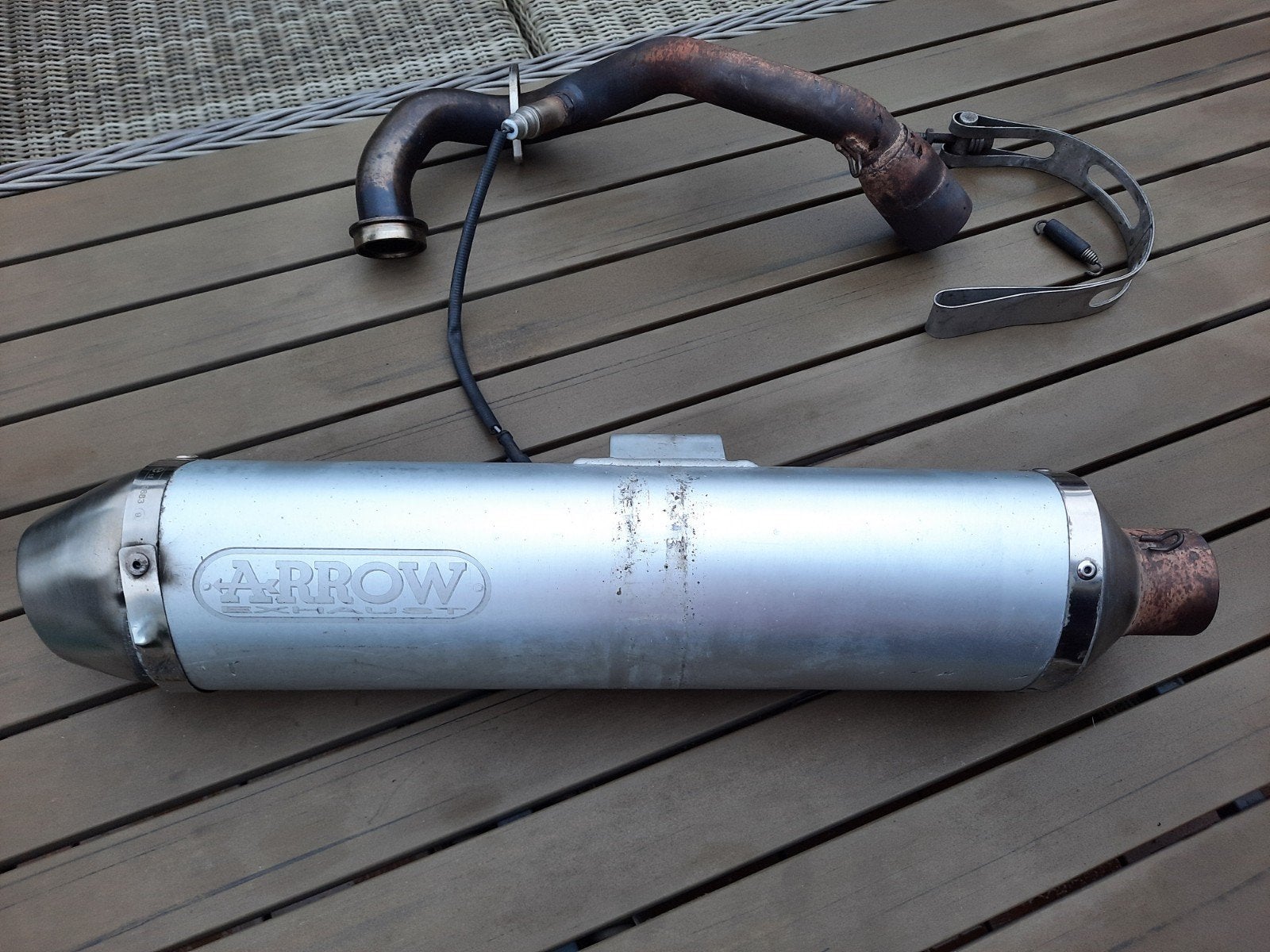 Arrow uitlaat MP3 500 incl. lambdasonde - Gebruikt, Motoren, Ophalen of Verzenden, Gebruikt