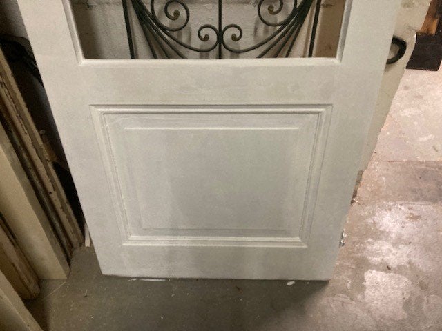 1 st. antieke 2-vlaks paneeldeur met glasopen.82x210cm €125, Ophalen, Gebruikt, Wit, Vintage