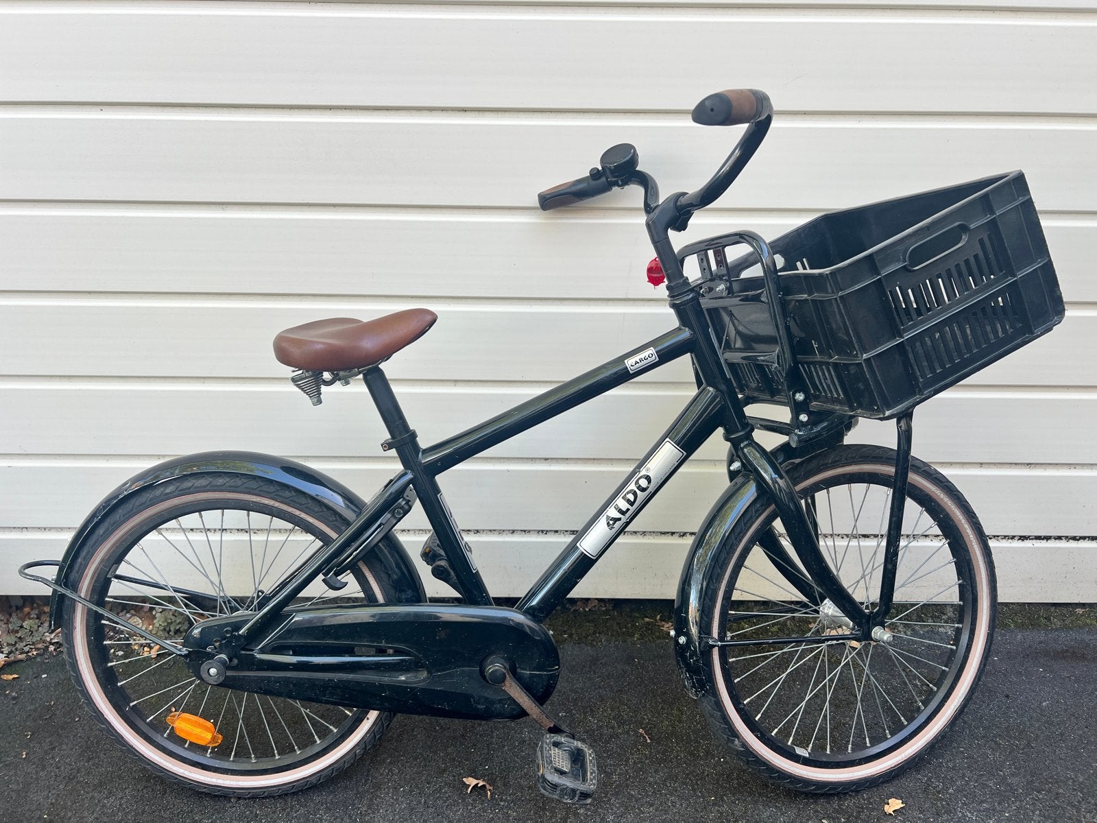 Aldo kinderfiets 20 inch met voordrager en krat, Ophalen, Gebruikt, Terugtraprem, 16 tot 20 inch