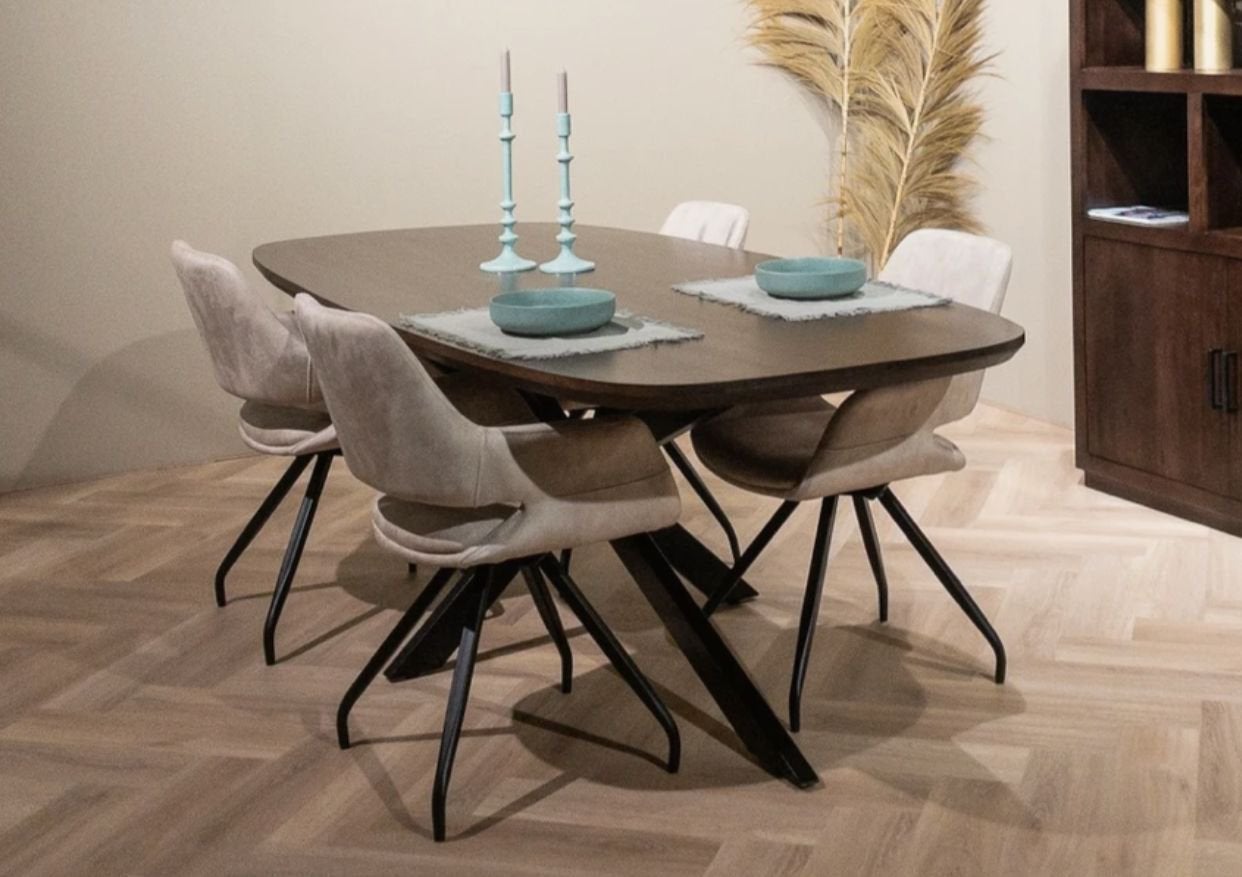 Eettafel Deens ovaal, Ophalen, Zo goed als nieuw, 75 m² of meer, Parket