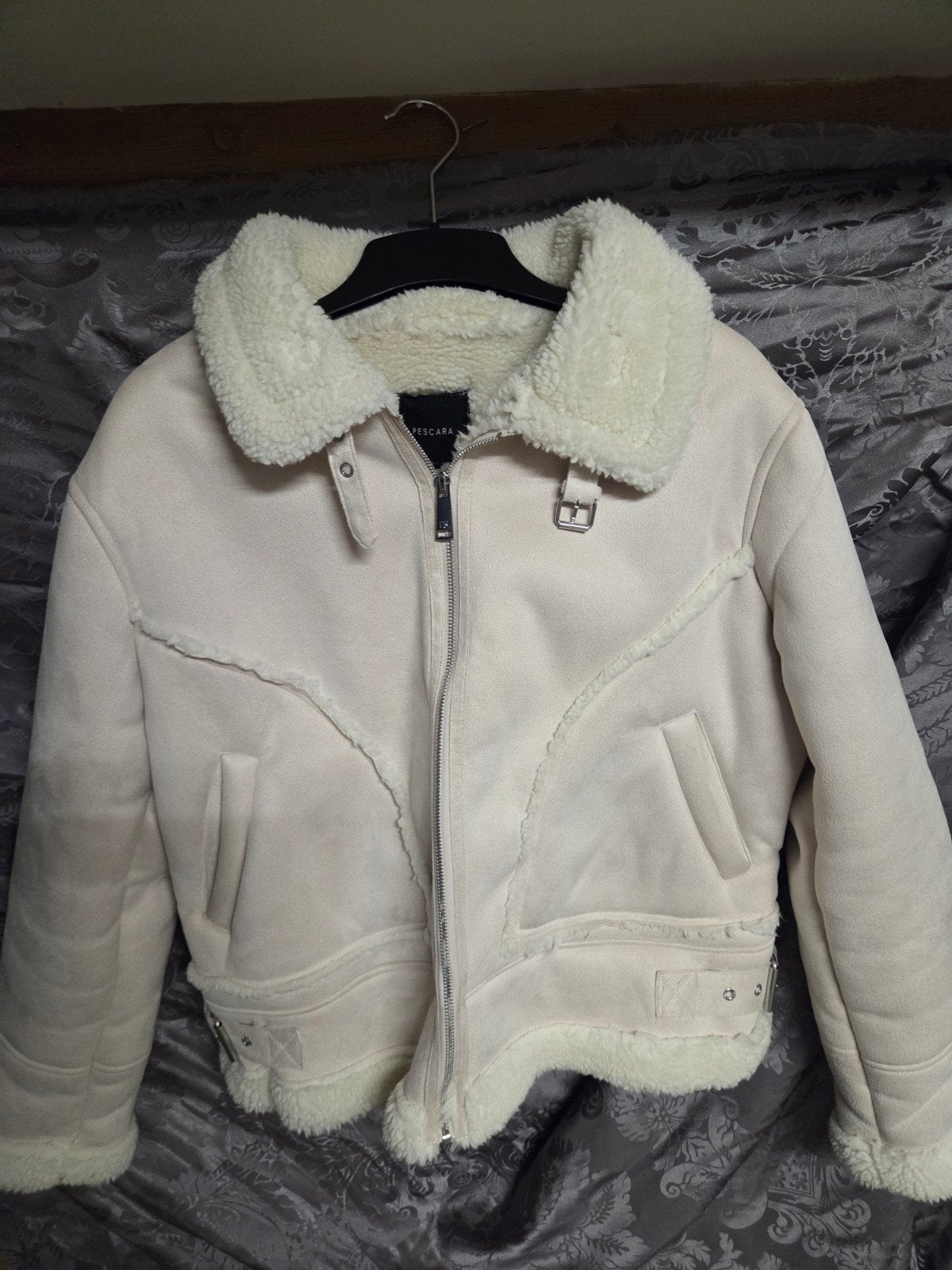 damesjas Heerlijke wollen winterjas Pescara, XL, beige/wit,, Kleding | Dames, Beige, Maat 46/48 (XL) of groter, Pescara, Nieuw
