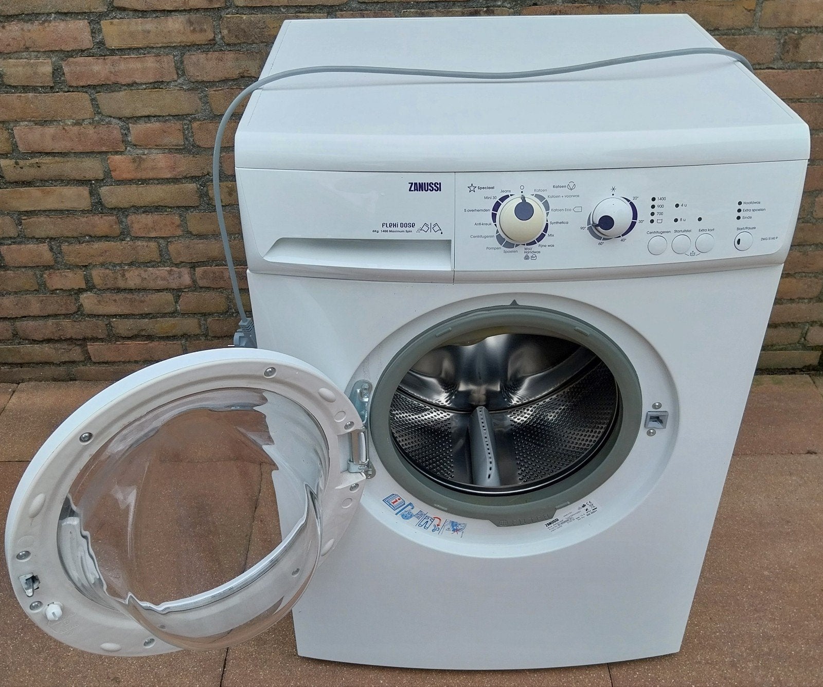 Zanussi Wasmachine ZWG 5140 P - 6kg, 1400 toeren, A+, Witgoed en Apparatuur, Ophalen, 1200 tot 1600 toeren, Gebruikt, 4 tot 6 kg