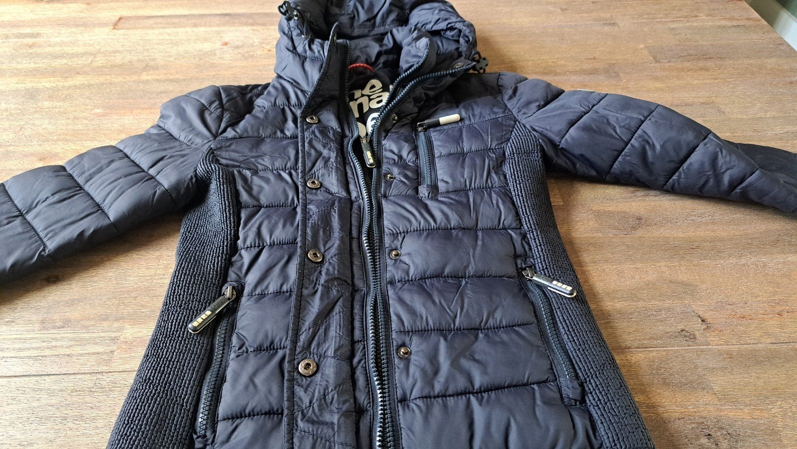 Superdry Fuji Jkt Dames Jas Zwart Maat S, Kleding | Dames, Ophalen, Superdry, Zwart, Zo goed als nieuw