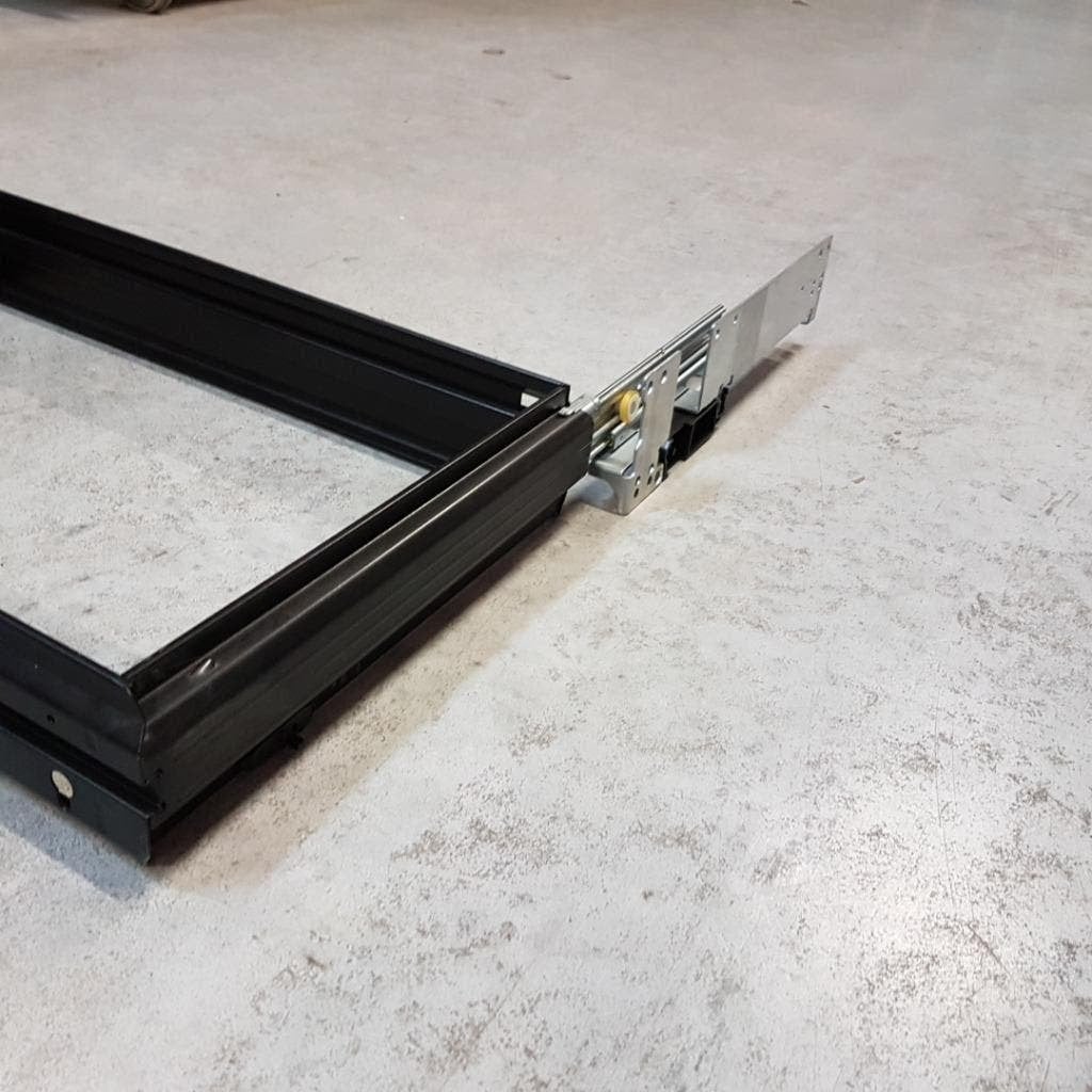 10x Inbouwlade hangmaplade uittreklade - zwart - 86 cm breed, Ophalen, Gebruikt, 5 laden of meer, 50 tot 100 cm
