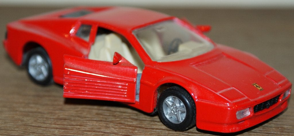 MAISTO (SHELL-collectie) - Ferrari 512TR rood 1:39 ALS NIEUW, Hobby en Vrije tijd, Modelauto's | Overige schalen, Ophalen of Verzenden