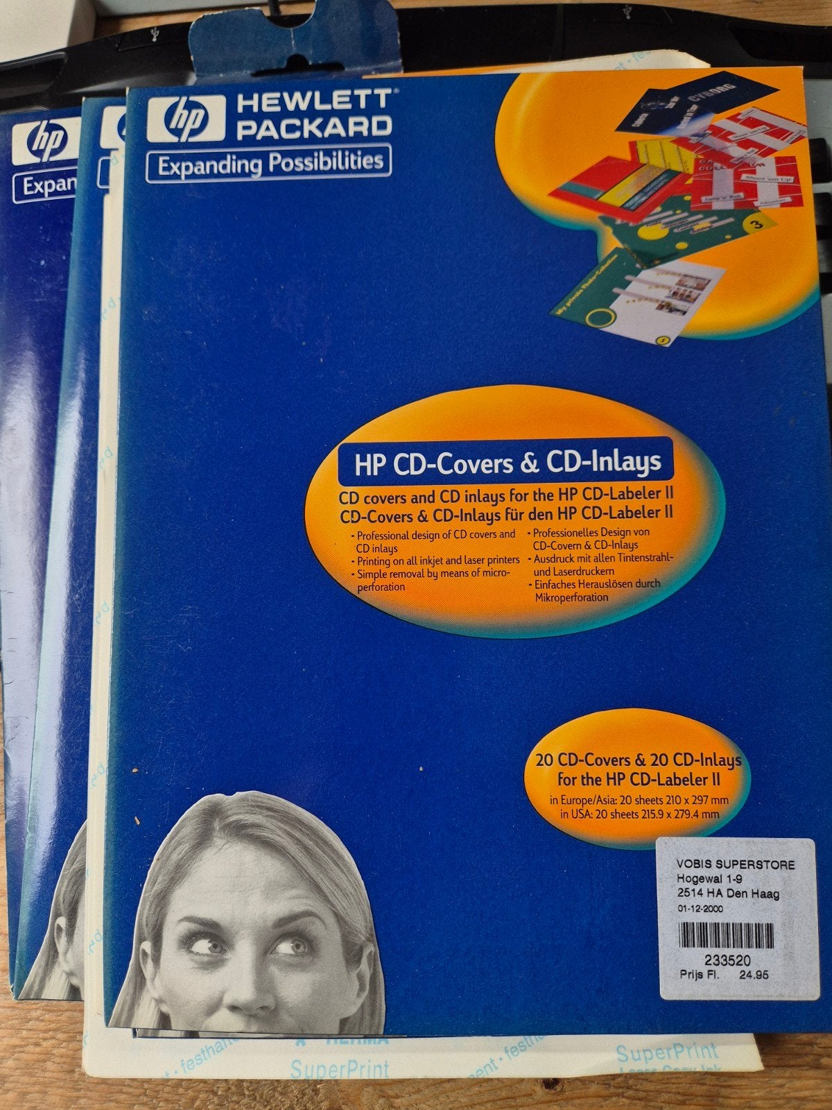 HP CD-Covers & CD-Inlays voor HP CD-Labeler II (aangebroken), Ophalen of Verzenden, Gebruikt, Overige typen, HP