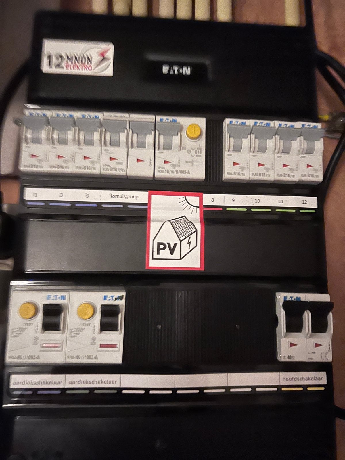 Eaton Groepenkast met PV-aansluiting, Ophalen of Verzenden, Gebruikt