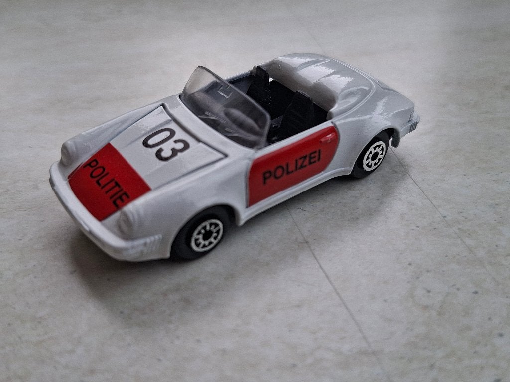 Porsche 911 Speedster van Edocar 3 inch politie polizei, Ophalen of Verzenden, Nieuw, Auto