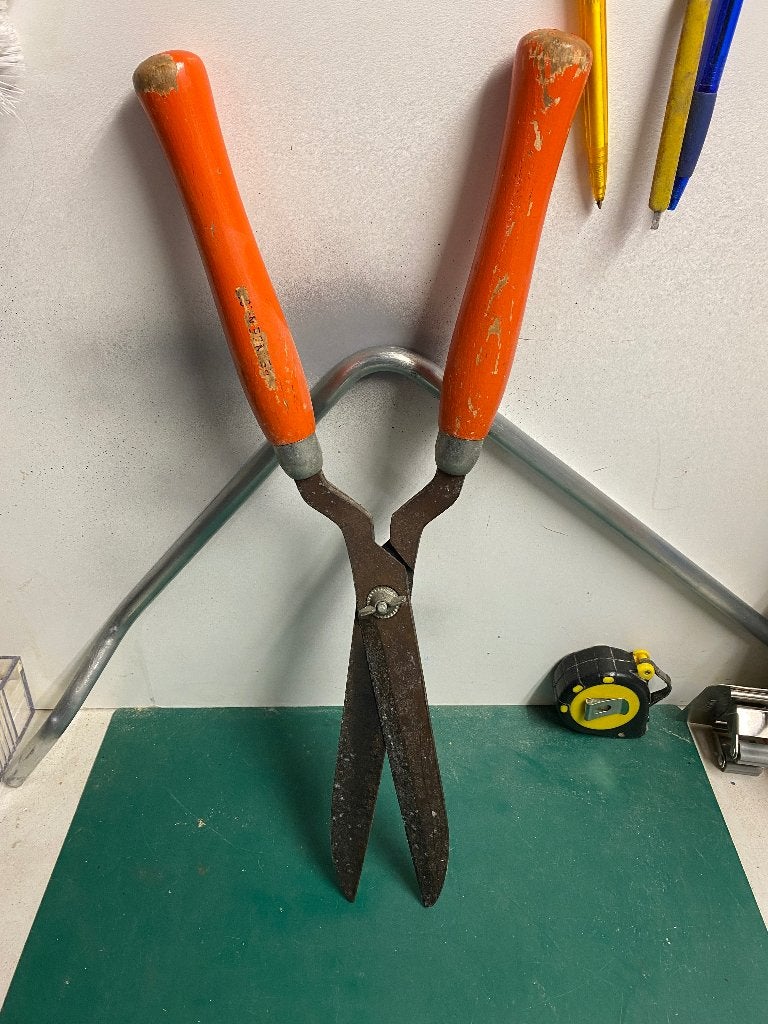 Heggenschaar met houten handvatten, Ophalen of Verzenden, Gebruikt, Handmatig