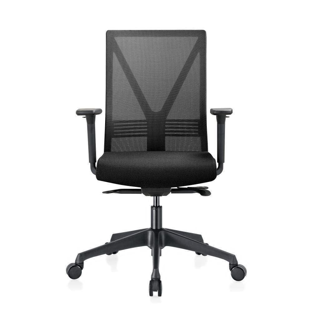 Bureaustoel 640MZ, Zwarte netweave, stoffering, kruisvoet, Huis en Inrichting, Bureaustoelen, Nieuw, Bureaustoel, Zwart, Ergonomisch