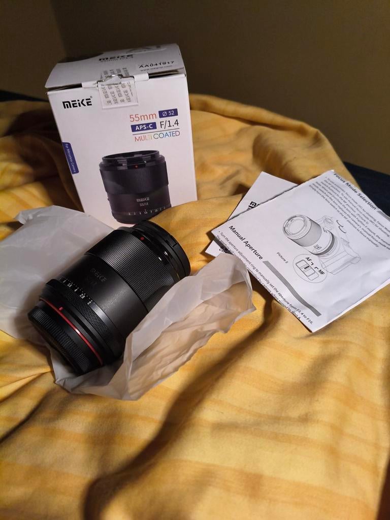 Meike 55mm f/1.4 APS-C X-mount lens - Zeer goede staat, Audio, Tv en Foto, Fotografie | Lenzen en Objectieven, Ophalen of Verzenden