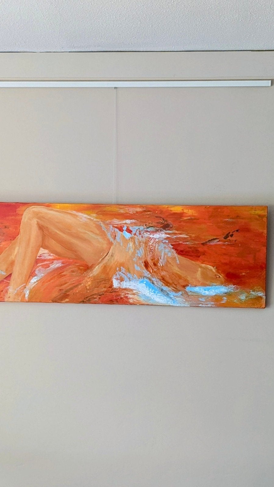 schilderij naakt abstract vrouw, Ophalen of Verzenden