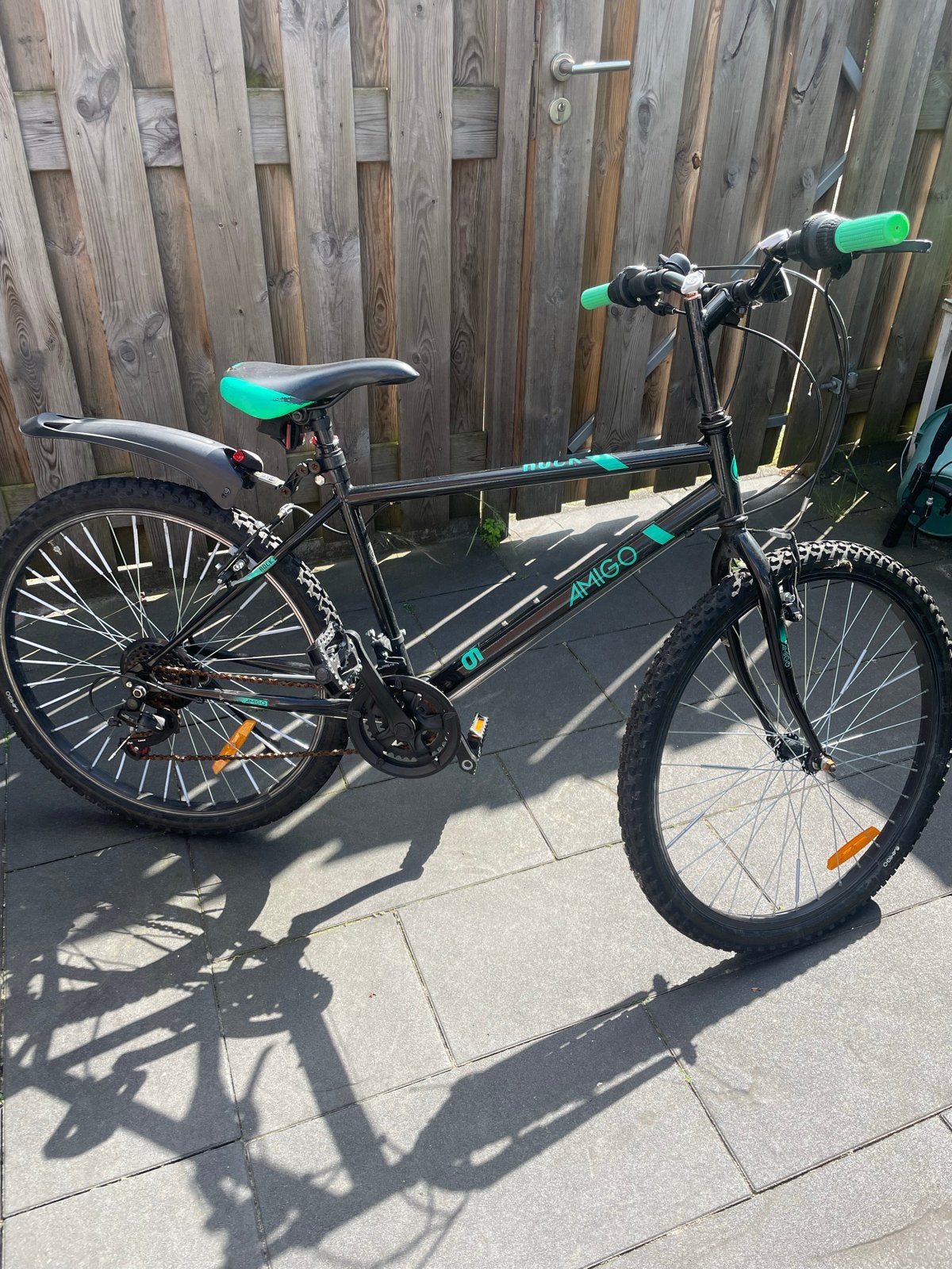 Amigo Rock 26 inch Mountainbike - Zwart/Groen, Gebruikt, Geen vering, Ophalen, Overige merken