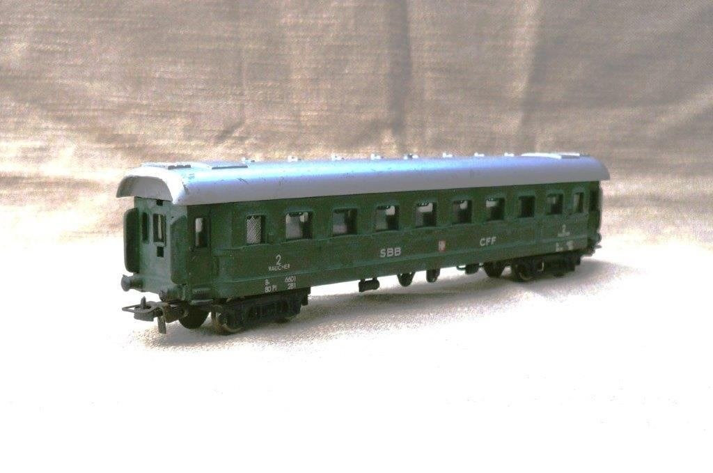 Lima italy. 2e klas rijtuig sbb cff zwitserland. 1960., Gebruikt, Gelijkstroom, Wagon, Ophalen of Verzenden