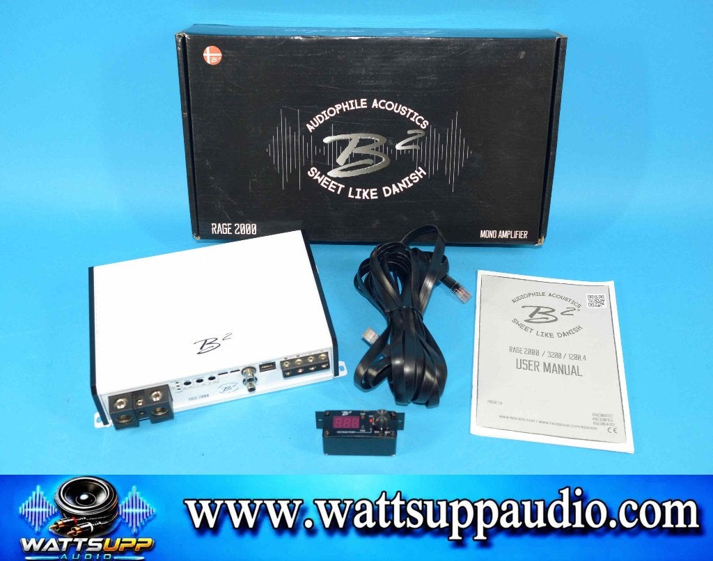 B2 Audio RAGE 2000 Monoblok versterker 2000W RMS, Auto diversen, Autospeakers, Gebruikt, ., Ophalen of Verzenden, Plantevej 35, 2870 Dyssegaard, Denmark