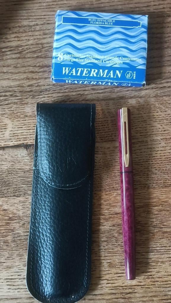 Waterman Vulpen met mooi hoesje en vullingen, Ophalen of Verzenden, Vulpen, Waterman
