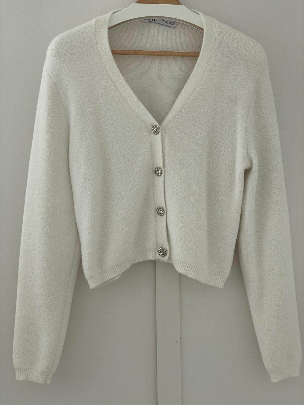 Ecru vestje van Zara, Ophalen of Verzenden, Zo goed als nieuw, Maat 38/40 (M), Wit