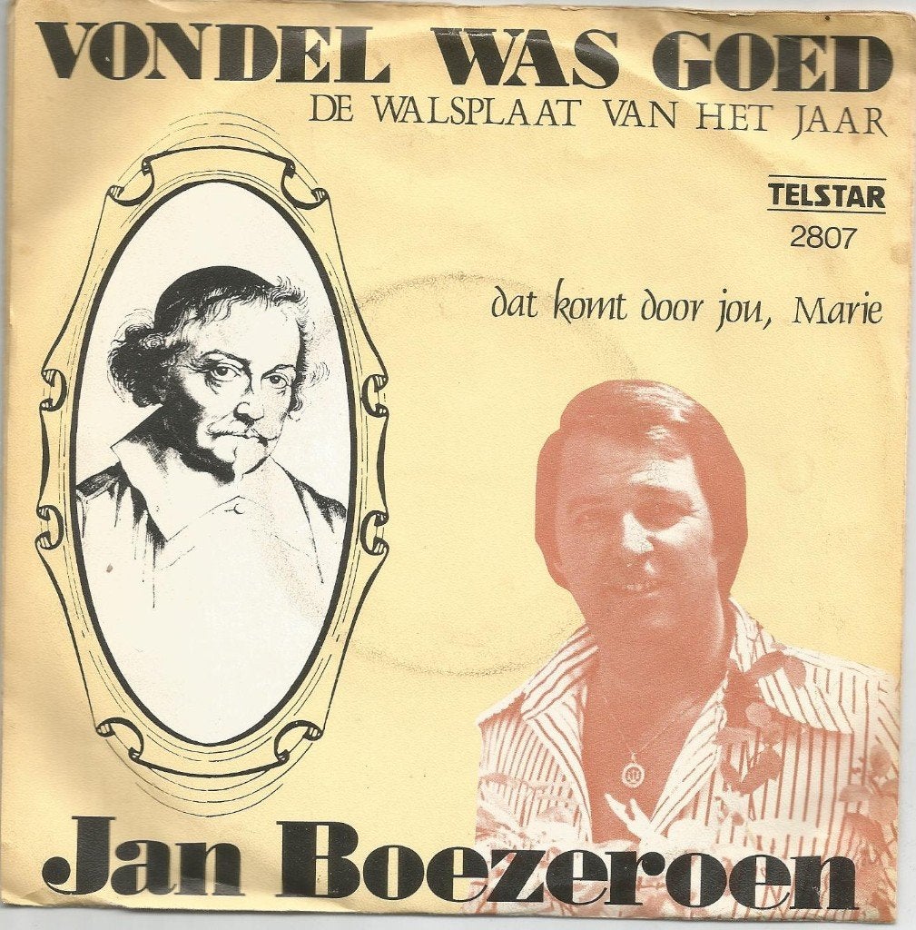 Jan Boezeroen ‎– Vondel Was Goed (1979), Gebruikt, Fotohoes, 7 inch, Ophalen of Verzenden