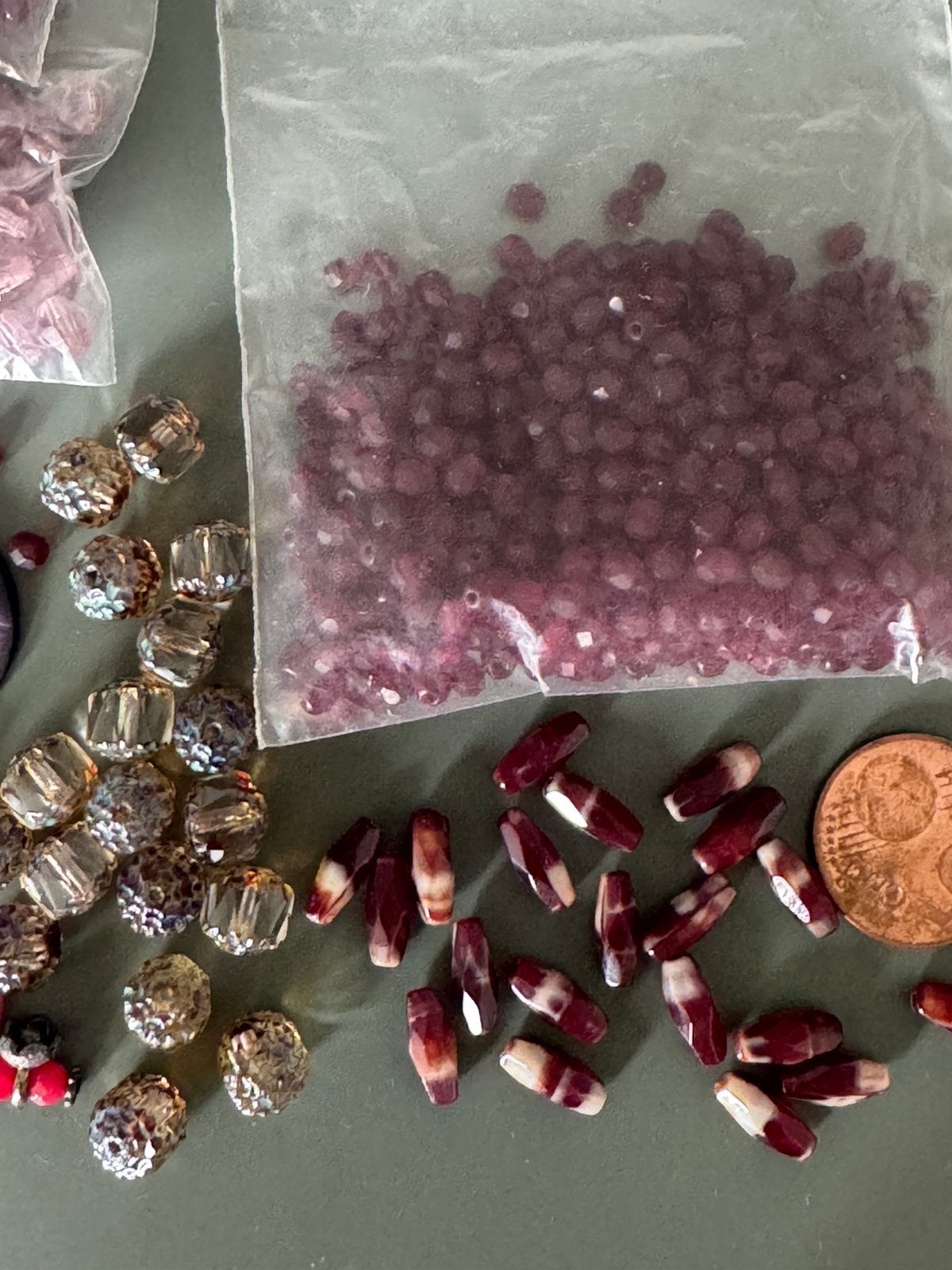 Kralen burgundy bordeaux, Ophalen of Verzenden, Nieuw, Kraal