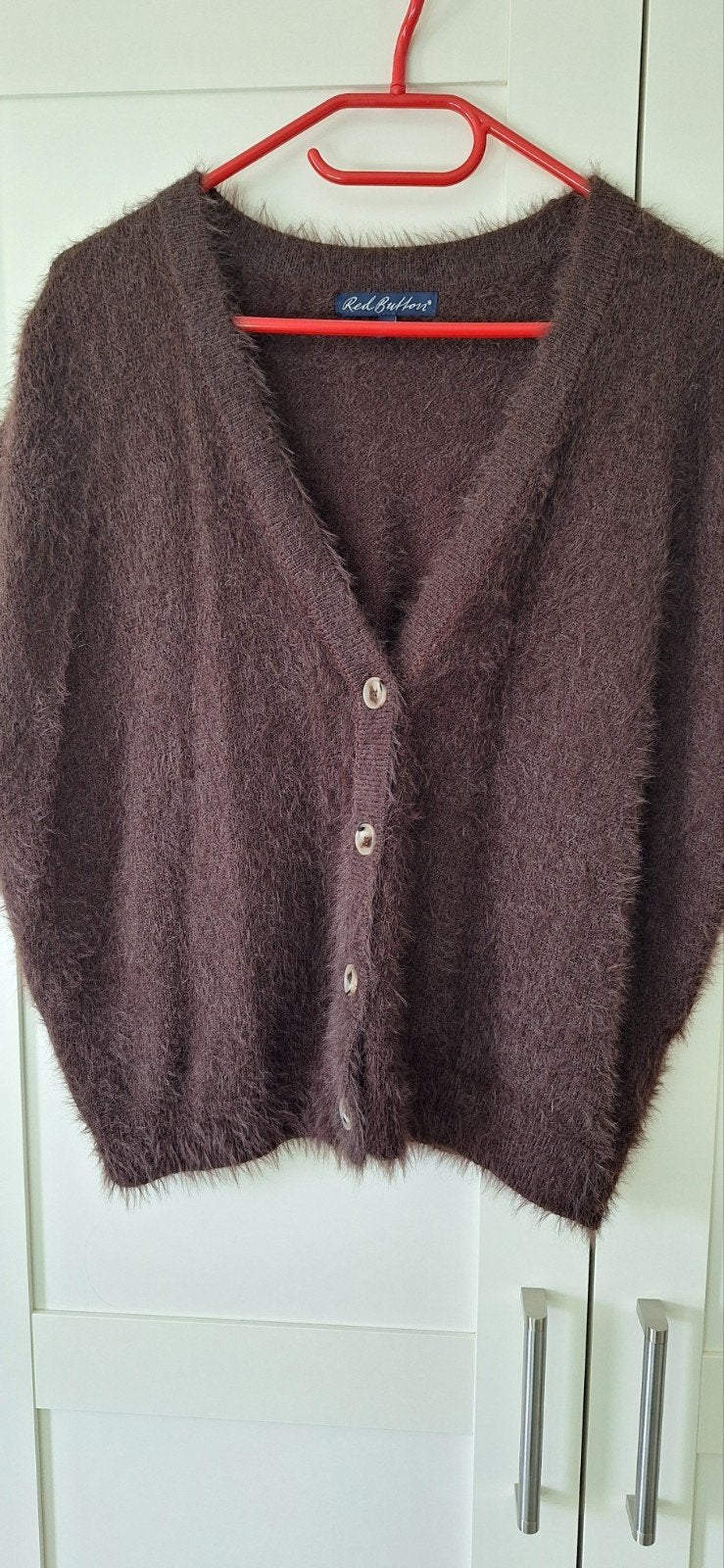 Red Button fuzzy donkerbruin gilet/vest XL, Ophalen of Verzenden, Zo goed als nieuw, Bruin
