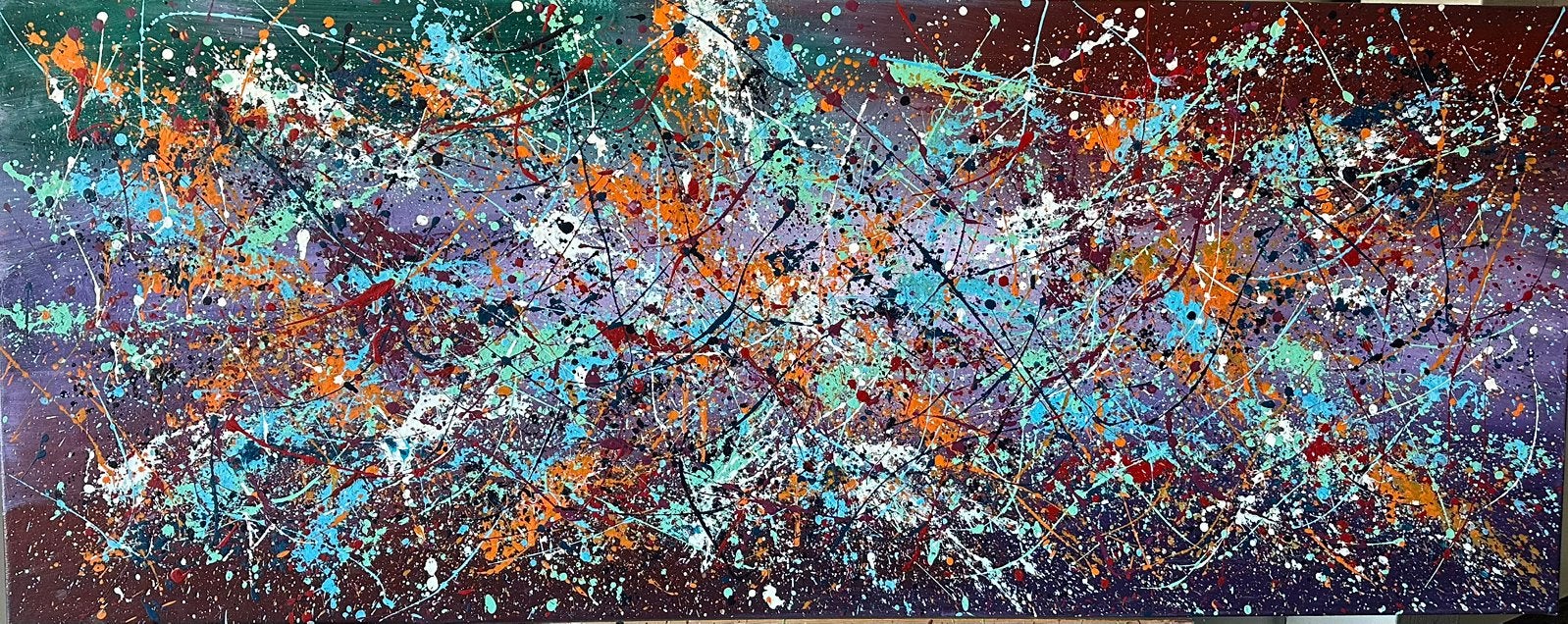 Valera- Kleurrijke abstract- Handgeschilderd- Uniek- XXL, Ophalen of Verzenden