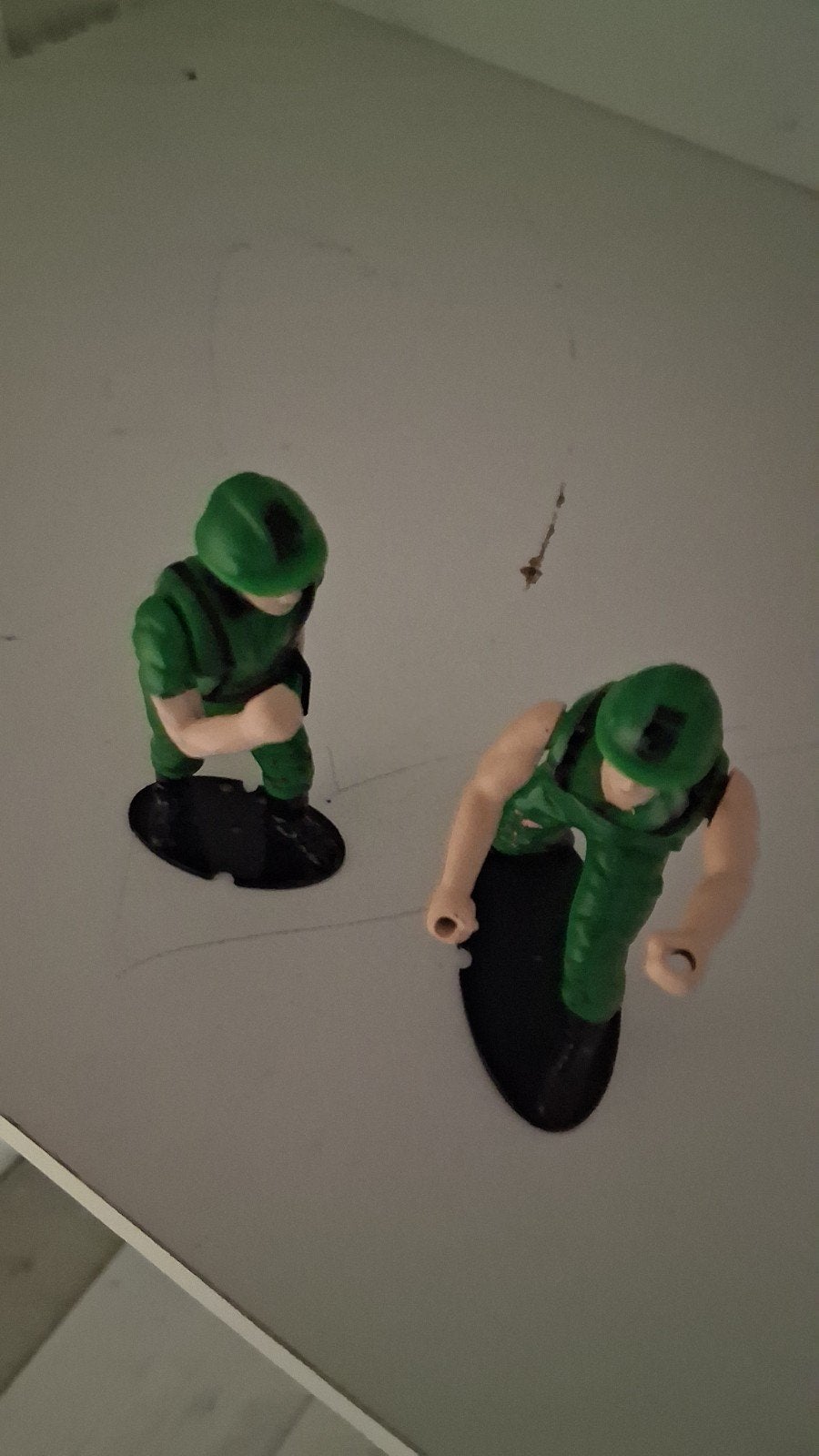 2 Leger Poppetjes - Groene Soldaten Speelgoed, Ophalen of Verzenden