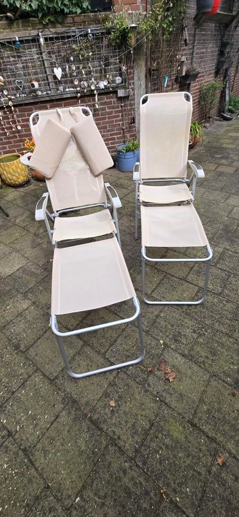 Crespo campingstoelen strandstoelen 2x, Ophalen, Zo goed als nieuw, Campingstoel