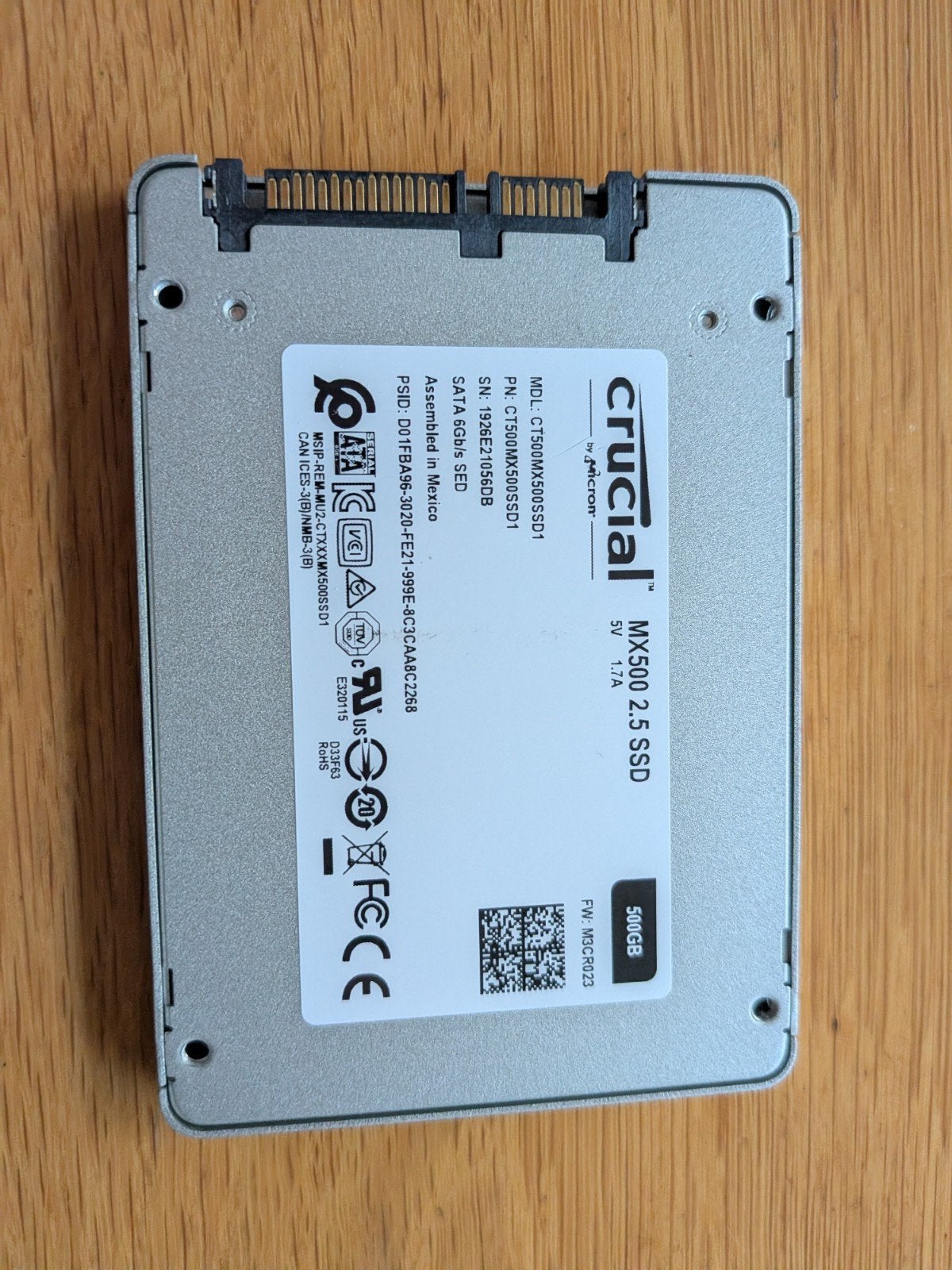 crucial 500gb ssd, Ophalen of Verzenden, Laptop