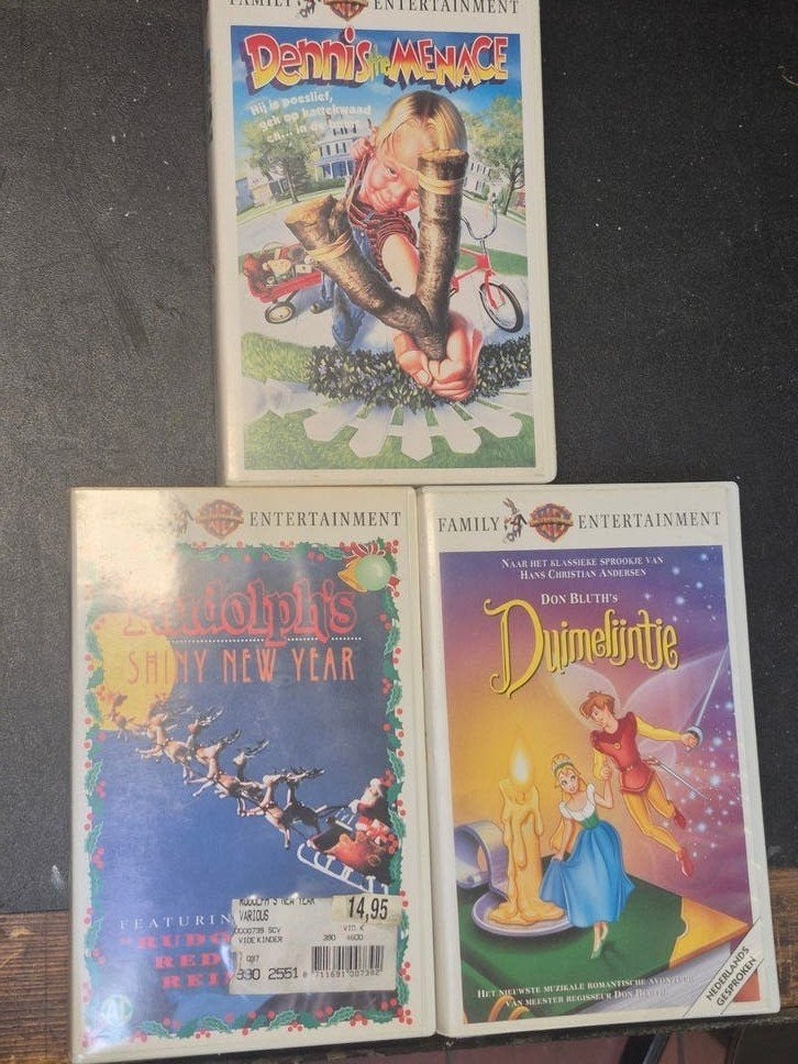 3 Dennis the menace Rudolph's shiny new year en Duimelijntje, Alle leeftijden, Ophalen of Verzenden, Zo goed als nieuw, Amerikaans
