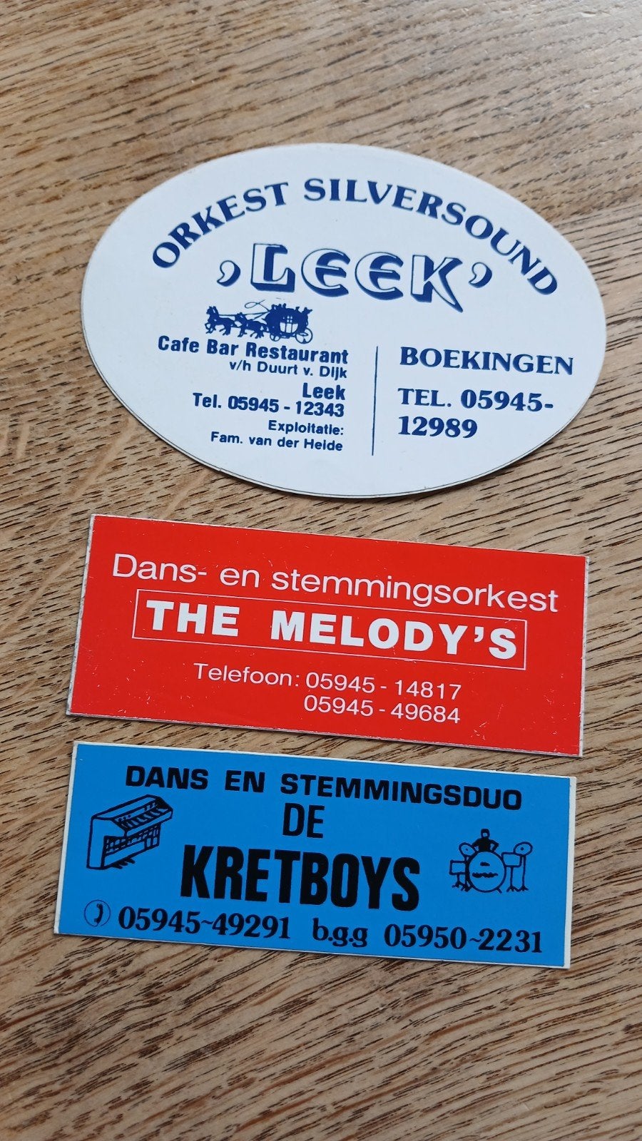 Stickers amusementsorkesten uit LEEK 05945-, Ophalen of Verzenden