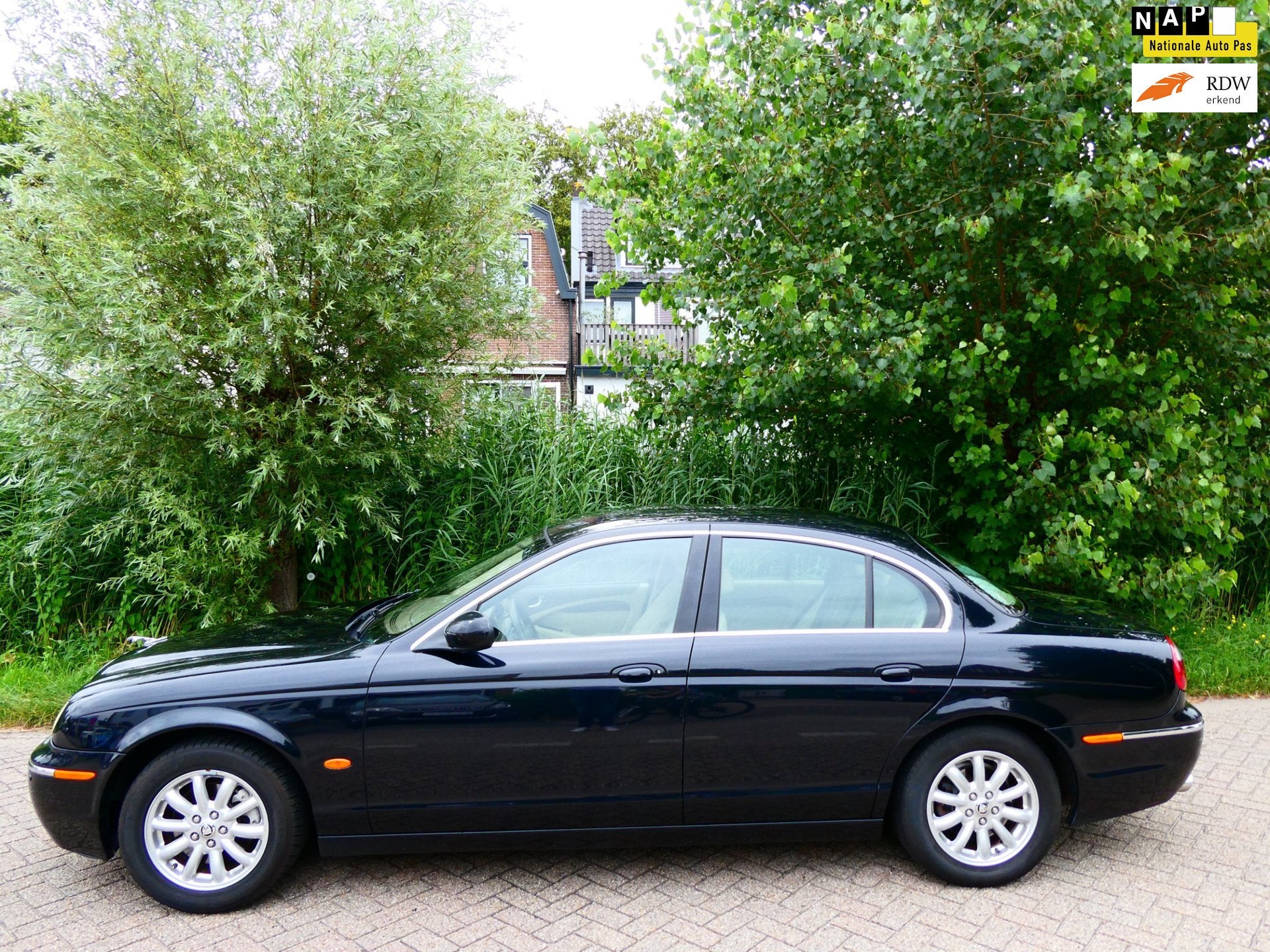 Jaguar S-type 2.5 V6 Automaat 204pk Clima Leder Youngtimer, Auto's, Jaguar, Automaat, Achterwielaandrijving, Gebruikt, Beige