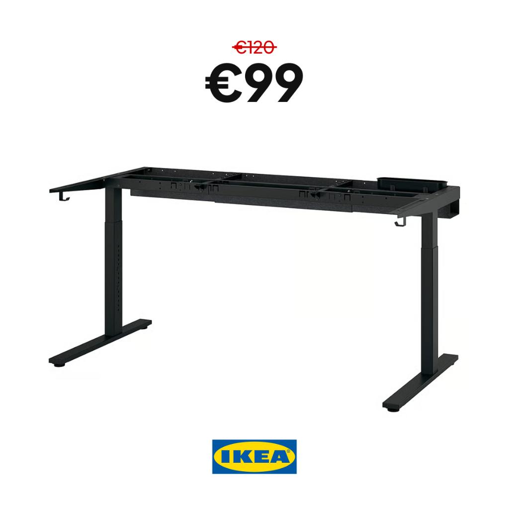 Ikea Bureau MITTZON Zwart | ALLEEN Onderstel | NIEUW, Huis en Inrichting, Bureaus, Ophalen, In hoogte verstelbaar, Zo goed als nieuw