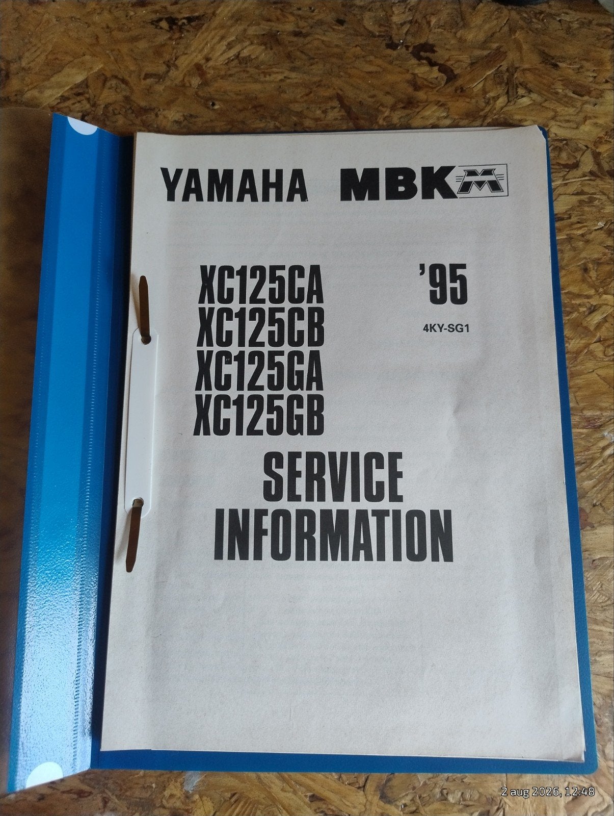 Yamaha MBK XC125CA CB GA GB Service Informatie '95, Verzenden, Yamaha