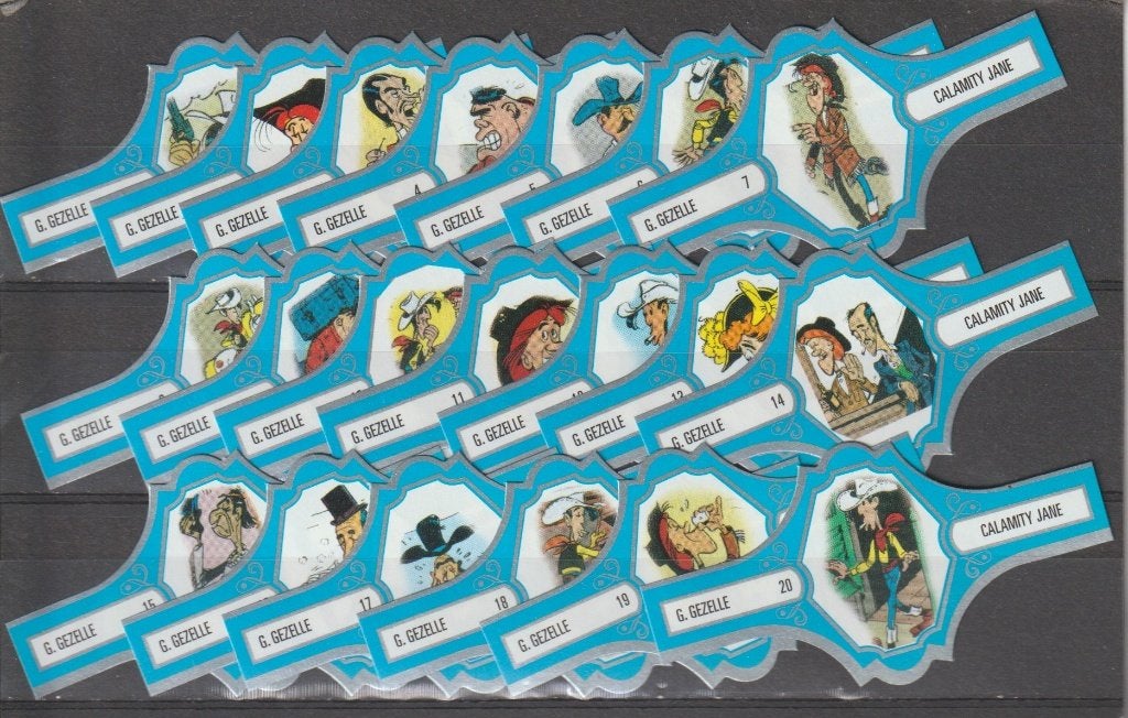 reeks  2  lucky luke  1-20   sigarenbanden, Ophalen of Verzenden, Zo goed als nieuw, Sigarenbandjes