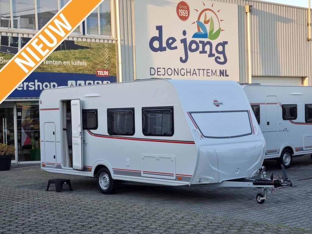 Bürstner Premio Life 490 TK Gratis Mover!, Caravans en Kamperen, Schokbreker, Standaardzit, Dwarsbed, Bedrijf