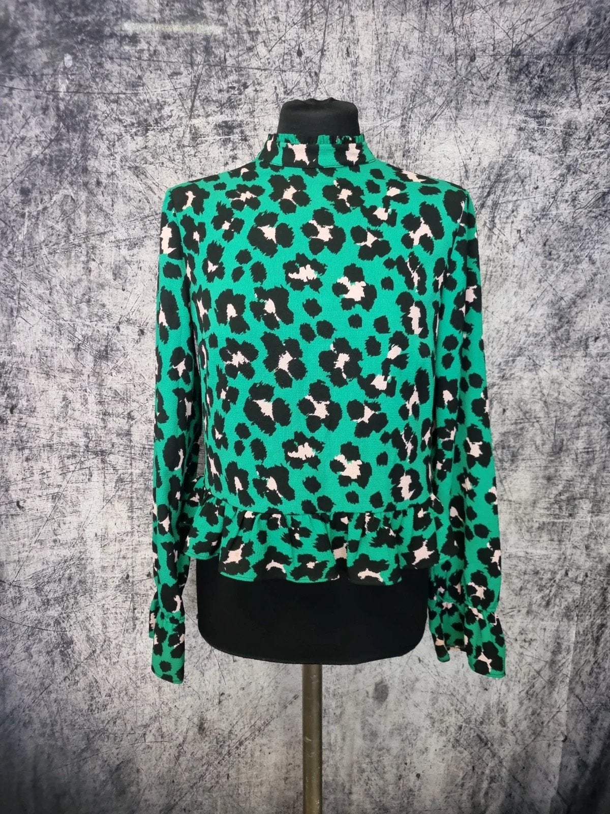 Loavies panter print groene top S, LOAVIES, Zwart, Ophalen of Verzenden, Zo goed als nieuw