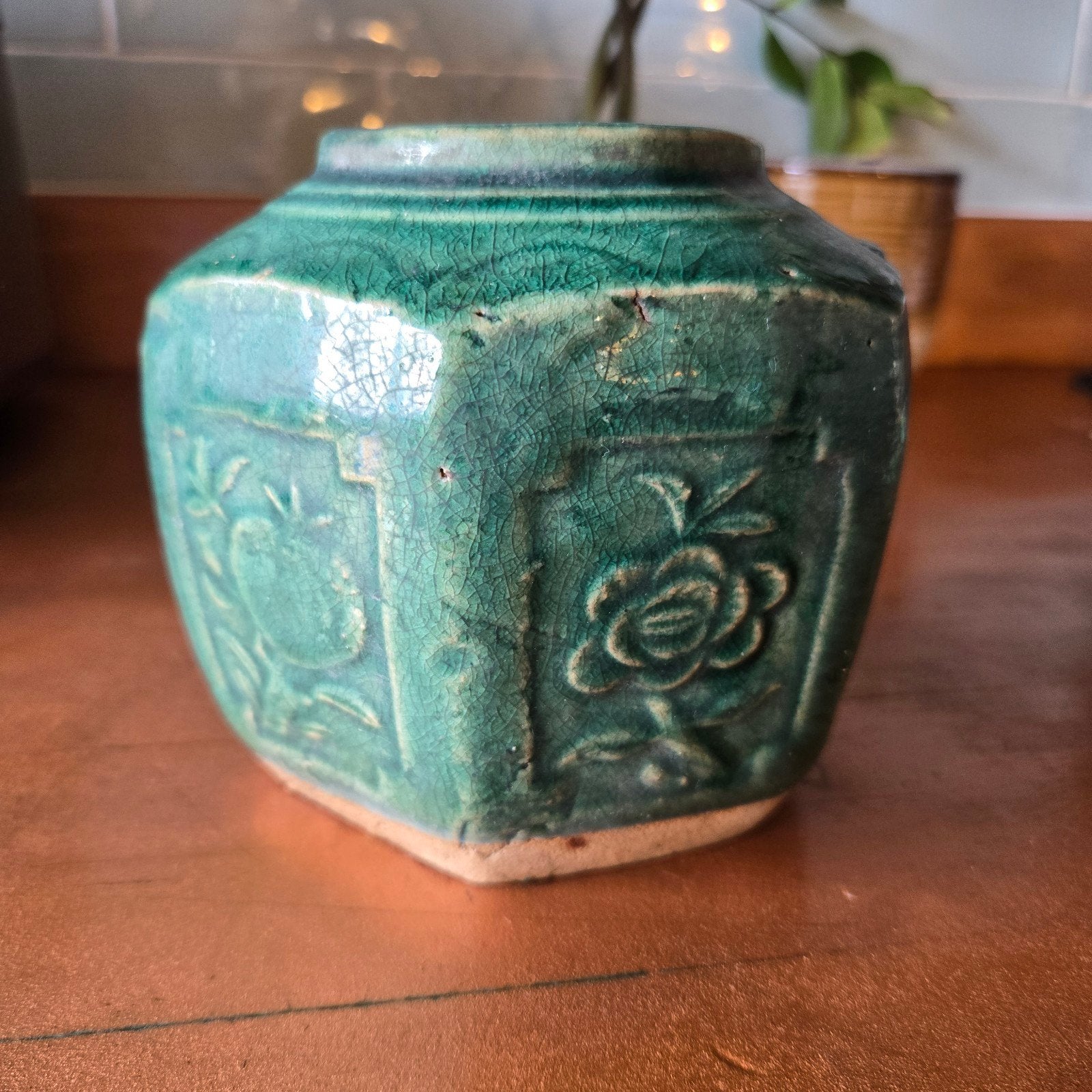 mooie antieke Chinese gemberpot, Ophalen of Verzenden