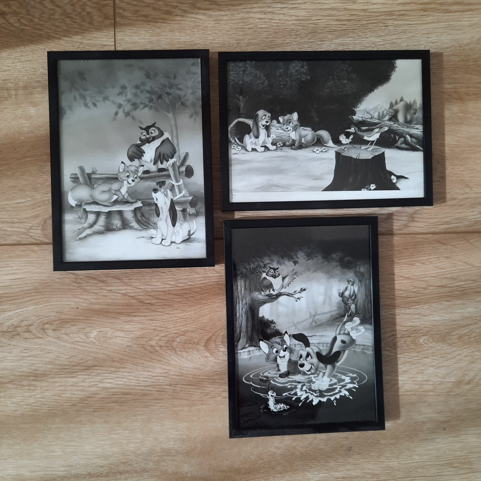 3x lijstje lijst fotolijstje fotolijst Disney Frank en Frey, Ophalen of Verzenden, Gebruikt, Minder dan 50 cm, Schilderij