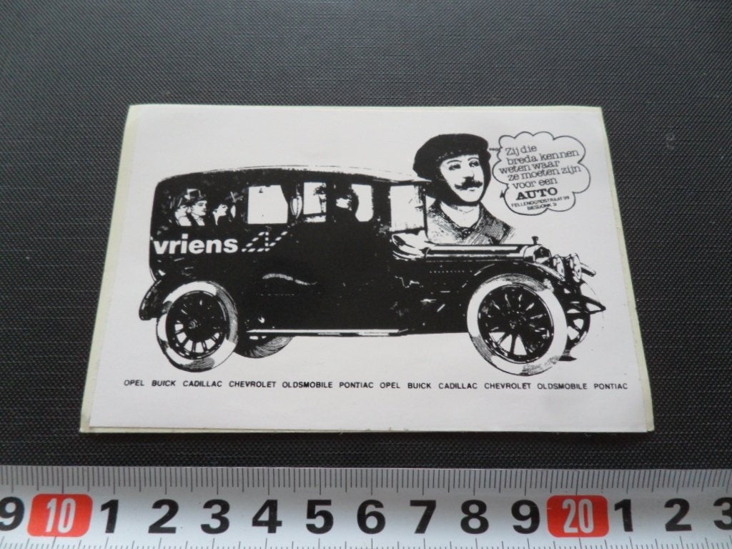 sticker breda auto VRIENS opel buick cadillac chevrolet olds, Ophalen of Verzenden, Zo goed als nieuw