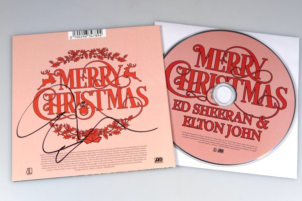 Ed Sheeran GESIGNEERD - Merry Christmas CD duet Elton John, Verzamelen, Muziek, Artiesten en Beroemdheden, Ophalen of Verzenden