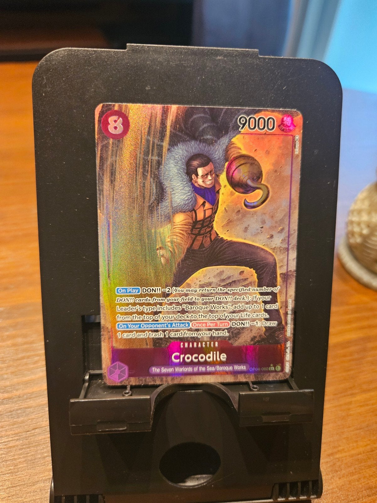 Alternate art Sir Crocodile-kaart OP04-060, Ophalen of Verzenden, Zo goed als nieuw, Losse kaart, Foil