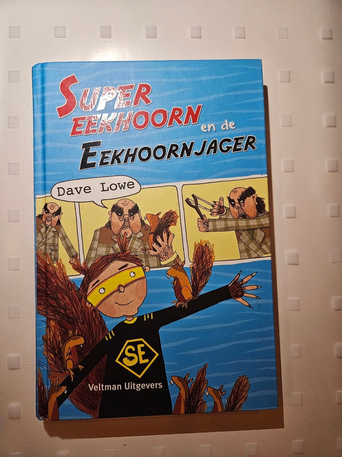 Super Eekhoorn en de Eekhoornjager - Dave Lowe, Ophalen of Verzenden, Zo goed als nieuw, Dave Lowe, Fictie algemeen