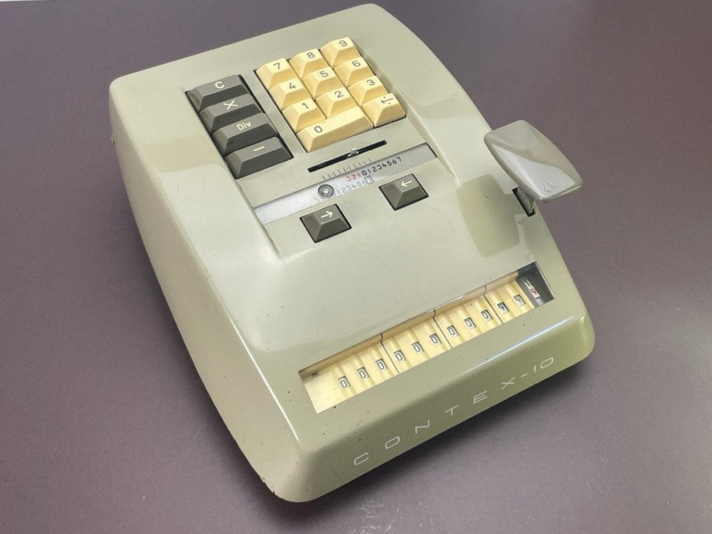 Contex-10 comptometer mechanische rekenmachine 1957, Antiek en Kunst, Ophalen of Verzenden