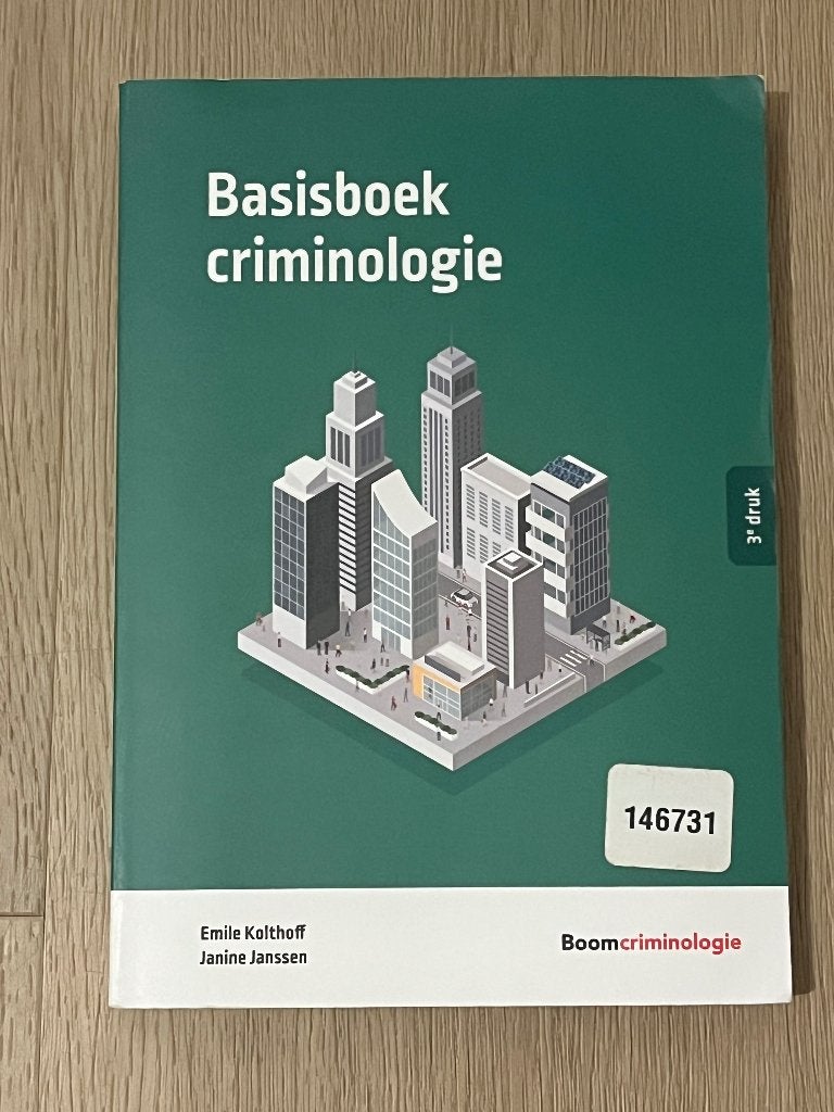 Basisboek Criminologie, Overige wetenschappen, Ophalen of Verzenden, Zo goed als nieuw, Emile Kolthoff