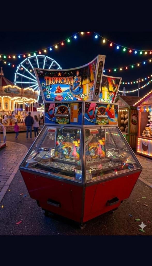Harry levy  tropicana muntenschuiver 6 spelers kast, Verzamelen, Automaten | Gokkasten en Fruitautomaten, Ophalen