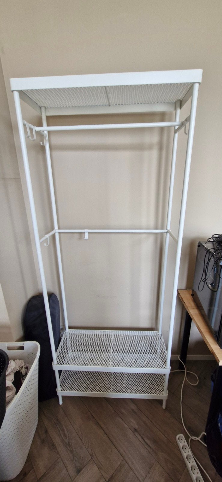 Witte Open Hangkast Kledingkast, Huis en Inrichting, Kasten | Kledingkasten, Ophalen, Gebruikt, Met plank(en), 50 tot 100 cm
