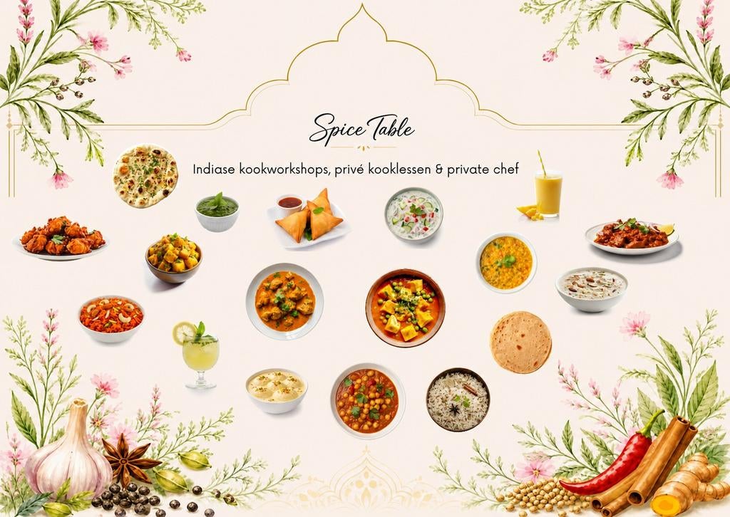 Indiase kookworkshops en private chef, Ophalen of Verzenden