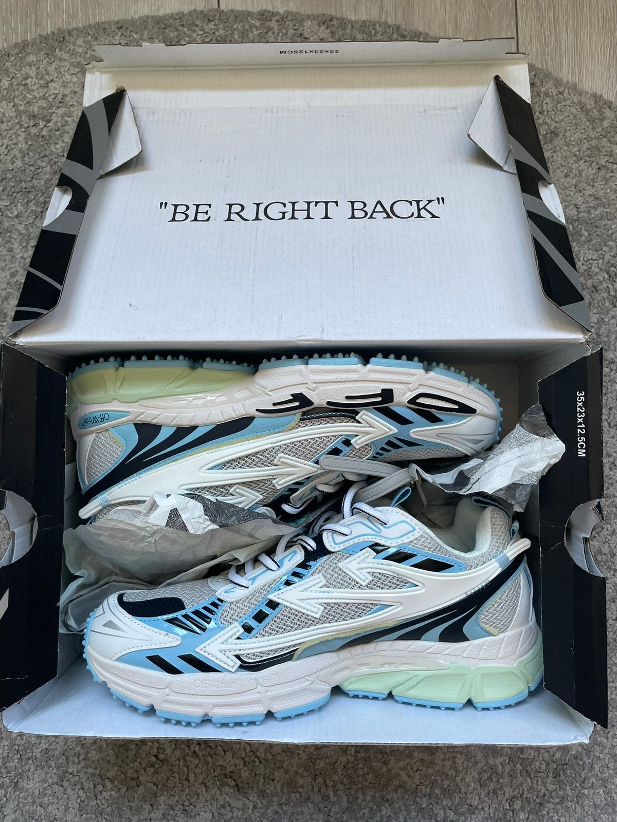 Off white be right back, Ophalen of Verzenden, Zo goed als nieuw, Wit