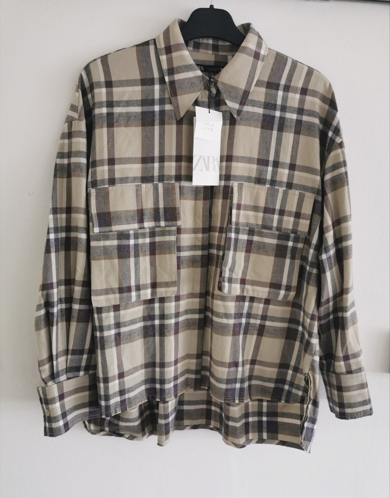 ZARA geruit overhemd mt. S/M, Overige kleuren, Verzenden, Zara, Nieuw